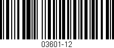 Código de barras (EAN, GTIN, SKU, ISBN): '03601-12'