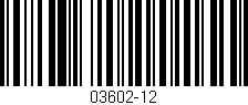 Código de barras (EAN, GTIN, SKU, ISBN): '03602-12'