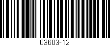 Código de barras (EAN, GTIN, SKU, ISBN): '03603-12'
