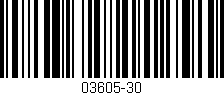 Código de barras (EAN, GTIN, SKU, ISBN): '03605-30'