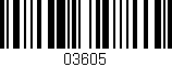 Código de barras (EAN, GTIN, SKU, ISBN): '03605'