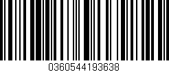 Código de barras (EAN, GTIN, SKU, ISBN): '0360544193638'