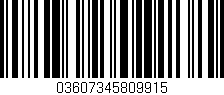 Código de barras (EAN, GTIN, SKU, ISBN): '03607345809915'