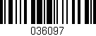 Código de barras (EAN, GTIN, SKU, ISBN): '036097'