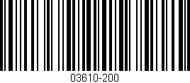 Código de barras (EAN, GTIN, SKU, ISBN): '03610-200'