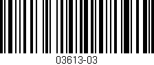 Código de barras (EAN, GTIN, SKU, ISBN): '03613-03'
