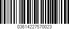 Código de barras (EAN, GTIN, SKU, ISBN): '03614227570023'