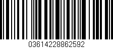 Código de barras (EAN, GTIN, SKU, ISBN): '03614228862592'