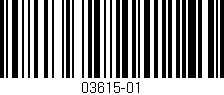 Código de barras (EAN, GTIN, SKU, ISBN): '03615-01'