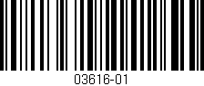 Código de barras (EAN, GTIN, SKU, ISBN): '03616-01'