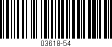 Código de barras (EAN, GTIN, SKU, ISBN): '03618-54'