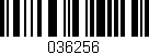Código de barras (EAN, GTIN, SKU, ISBN): '036256'