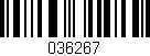 Código de barras (EAN, GTIN, SKU, ISBN): '036267'
