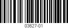 Código de barras (EAN, GTIN, SKU, ISBN): '03627-01'