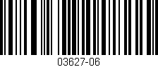 Código de barras (EAN, GTIN, SKU, ISBN): '03627-06'