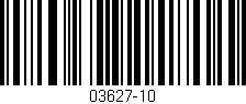 Código de barras (EAN, GTIN, SKU, ISBN): '03627-10'
