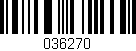 Código de barras (EAN, GTIN, SKU, ISBN): '036270'