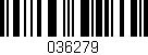 Código de barras (EAN, GTIN, SKU, ISBN): '036279'