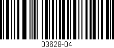 Código de barras (EAN, GTIN, SKU, ISBN): '03628-04'