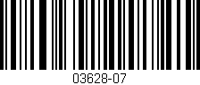 Código de barras (EAN, GTIN, SKU, ISBN): '03628-07'