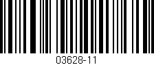Código de barras (EAN, GTIN, SKU, ISBN): '03628-11'