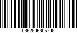 Código de barras (EAN, GTIN, SKU, ISBN): '0362896605708'