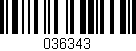 Código de barras (EAN, GTIN, SKU, ISBN): '036343'