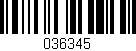 Código de barras (EAN, GTIN, SKU, ISBN): '036345'