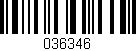 Código de barras (EAN, GTIN, SKU, ISBN): '036346'