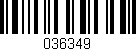 Código de barras (EAN, GTIN, SKU, ISBN): '036349'