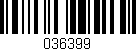 Código de barras (EAN, GTIN, SKU, ISBN): '036399'
