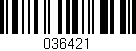 Código de barras (EAN, GTIN, SKU, ISBN): '036421'