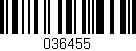 Código de barras (EAN, GTIN, SKU, ISBN): '036455'