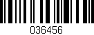 Código de barras (EAN, GTIN, SKU, ISBN): '036456'