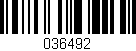 Código de barras (EAN, GTIN, SKU, ISBN): '036492'