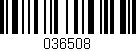 Código de barras (EAN, GTIN, SKU, ISBN): '036508'