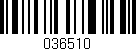 Código de barras (EAN, GTIN, SKU, ISBN): '036510'