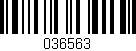 Código de barras (EAN, GTIN, SKU, ISBN): '036563'