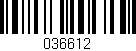 Código de barras (EAN, GTIN, SKU, ISBN): '036612'
