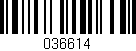 Código de barras (EAN, GTIN, SKU, ISBN): '036614'