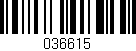 Código de barras (EAN, GTIN, SKU, ISBN): '036615'