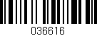Código de barras (EAN, GTIN, SKU, ISBN): '036616'