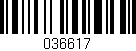 Código de barras (EAN, GTIN, SKU, ISBN): '036617'