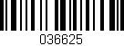 Código de barras (EAN, GTIN, SKU, ISBN): '036625'
