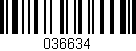 Código de barras (EAN, GTIN, SKU, ISBN): '036634'