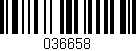 Código de barras (EAN, GTIN, SKU, ISBN): '036658'