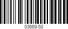 Código de barras (EAN, GTIN, SKU, ISBN): '03669-50'