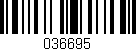 Código de barras (EAN, GTIN, SKU, ISBN): '036695'