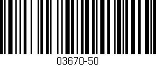 Código de barras (EAN, GTIN, SKU, ISBN): '03670-50'