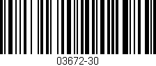 Código de barras (EAN, GTIN, SKU, ISBN): '03672-30'